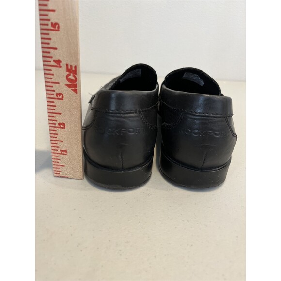 Rockport Mens 10.5 M Walkability Trutech Black Leather Penny Loafer Dress Shoes - Picture 12 of 16